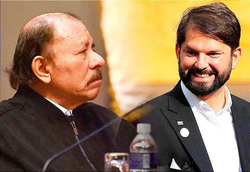 ¡ORTEGA SE BURLA DE BORIC, LO LLAMA 'PINOCHETITO'! -Boric le dice Dictador, se ven feo, entre ellos.