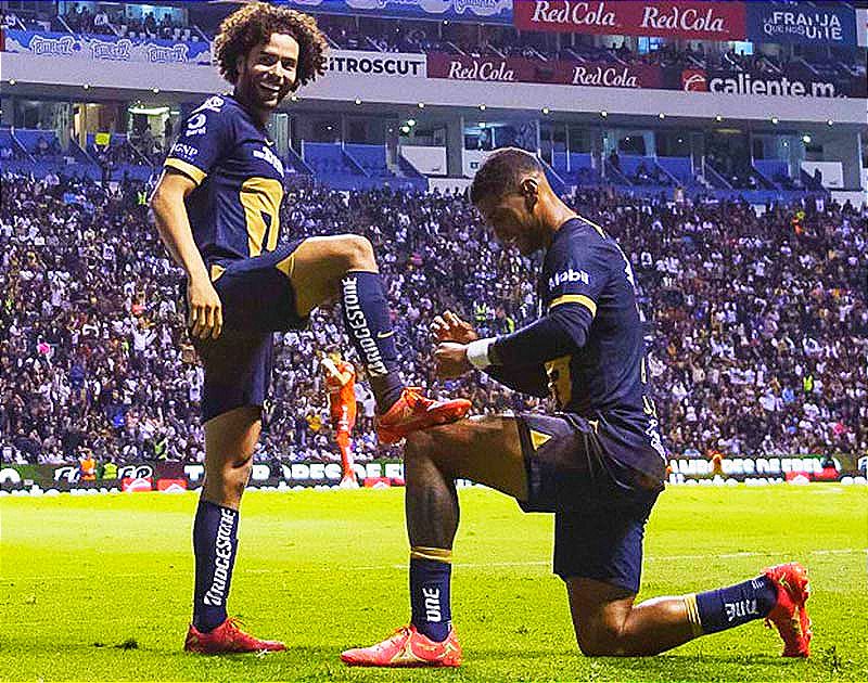 ¡PUMAS GANA TRES PUNTOS DE ORO! -El extremo de la Selección Mexicana se lució con un doblete al minuto 8 y 67, en el Estadio Cuauhtémoc