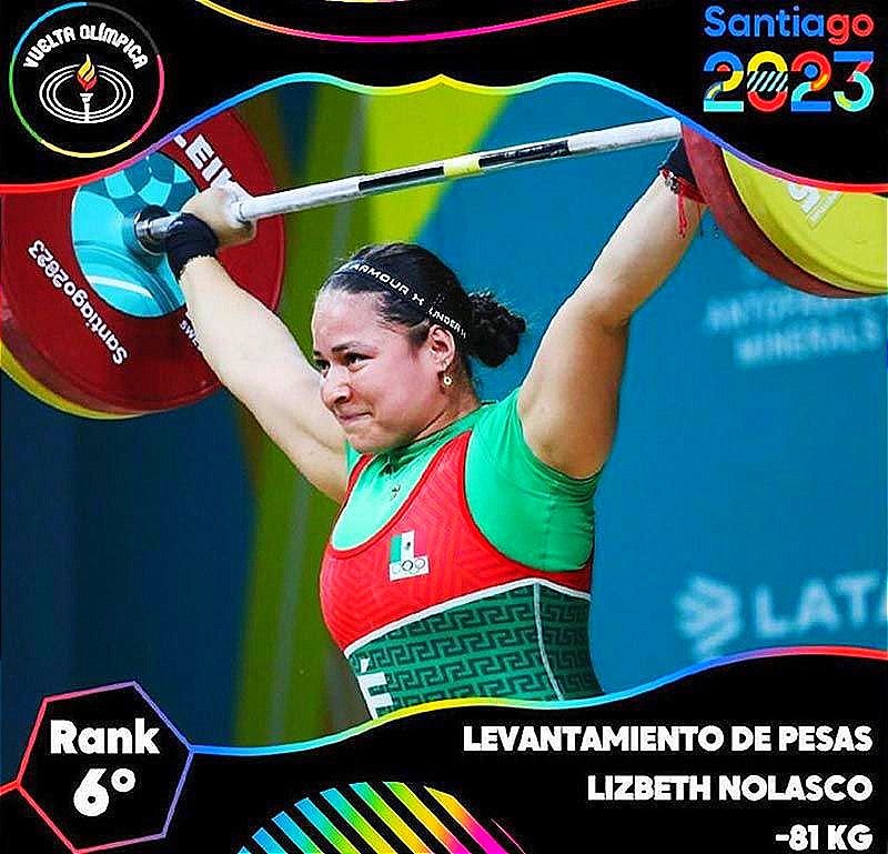 Pesista veracruzana... ¡SEXTO LUGAR PARA LIZBETH NOLASCO EN SANTIAGO 2023!