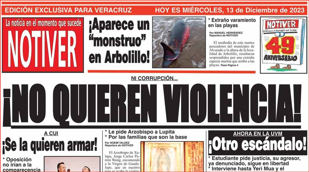 LA PORTADA - MIÉRCOLES 13 DE DICIEMBRE 2023