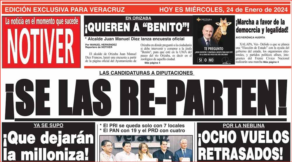 LA PORTADA - MIÉRCOLES 24 DE ENERO 2024