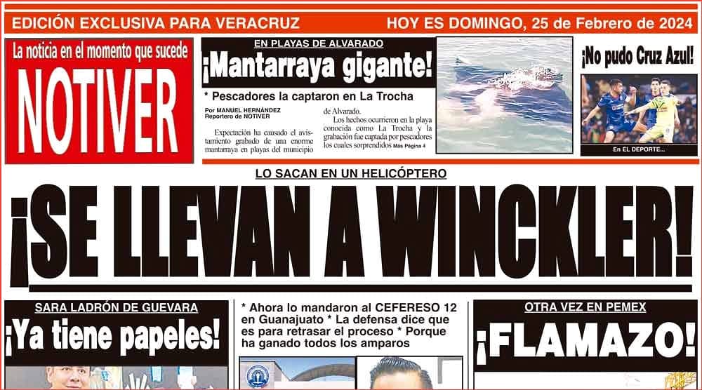 LA PORTADA - DOMINGO 25 DE FEBRERO 2024