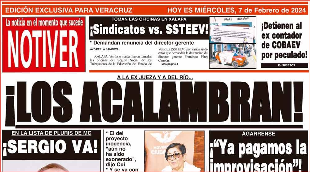 LA PORTADA - MIÉRCOLES 7 DE FEBRERO 2024