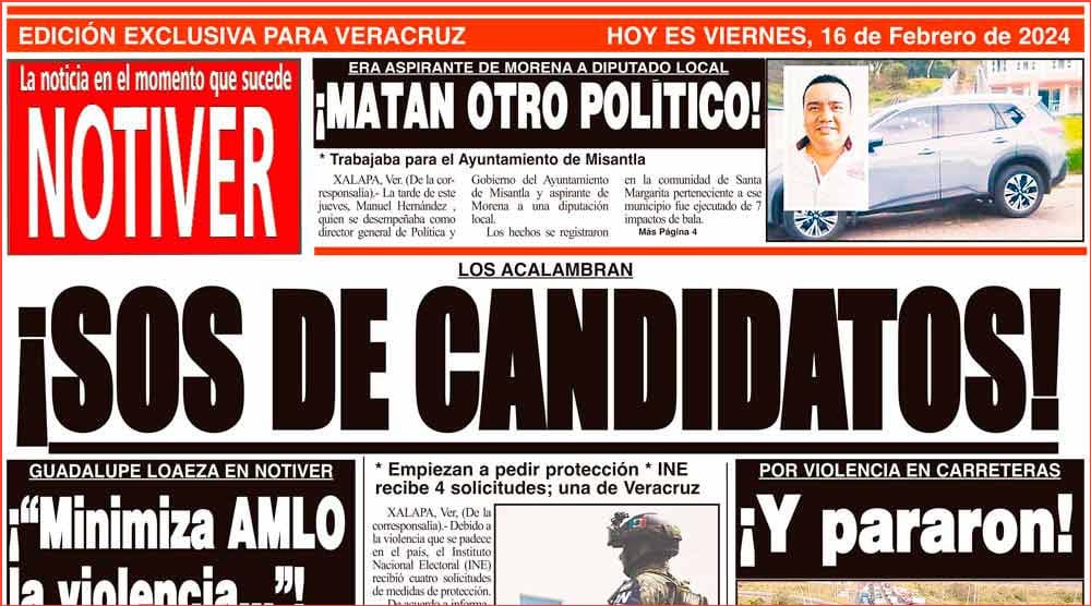 LA PORTADA - VIERNES 16 DE FEBRERO 2024