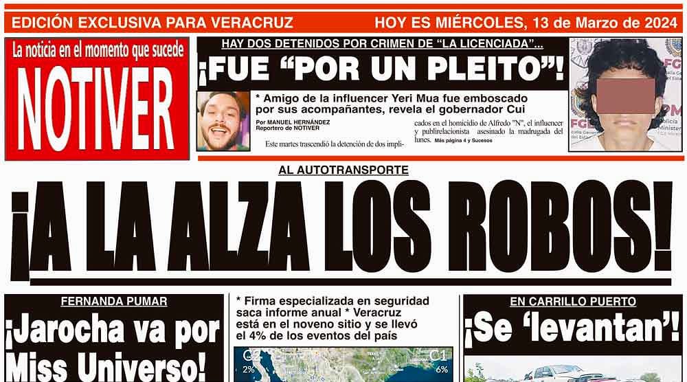 LA PORTADA - MIÉRCOLES 13 DE MARZO 2024