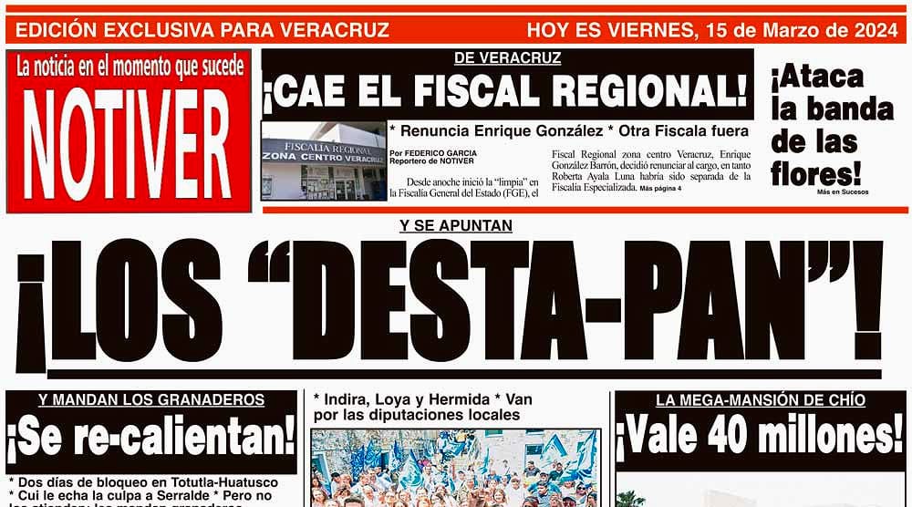 LA PORTADA - VIERNES 15 DE MARZO 2024