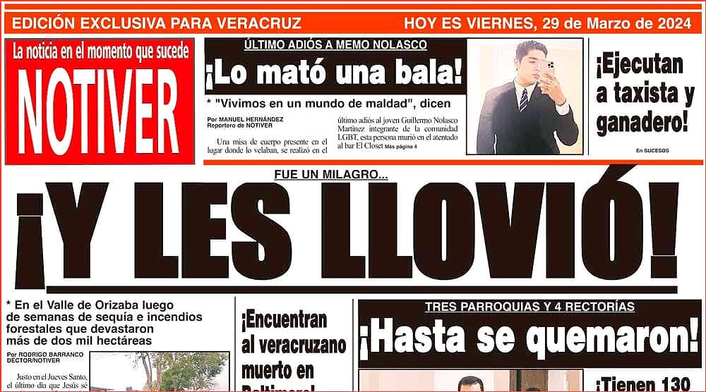 LA PORTADA - VIERNES 29 DE MARZO 2024