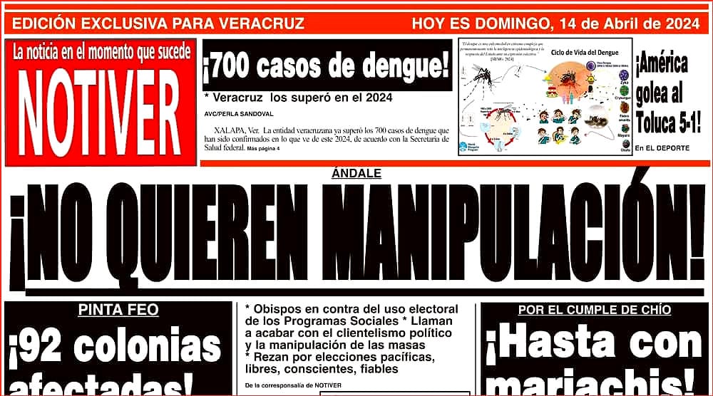 LA PORTADA - DOMINGO 14 DE ABRIL 2024