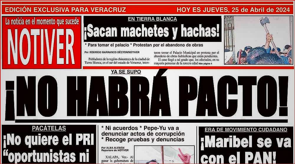 LA PORTADA - JUEVES 25 DE ABRIL 2024