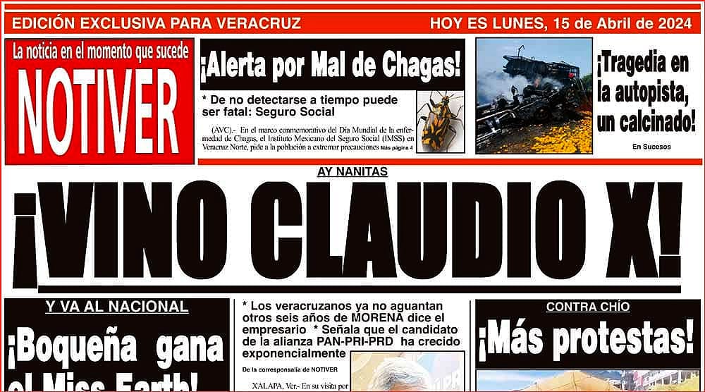 LA PORTADA - LUNES 15 DE ABRIL 2024