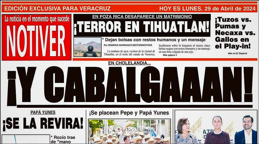 LA PORTADA - LUNES 29 DE ABRIL 2024