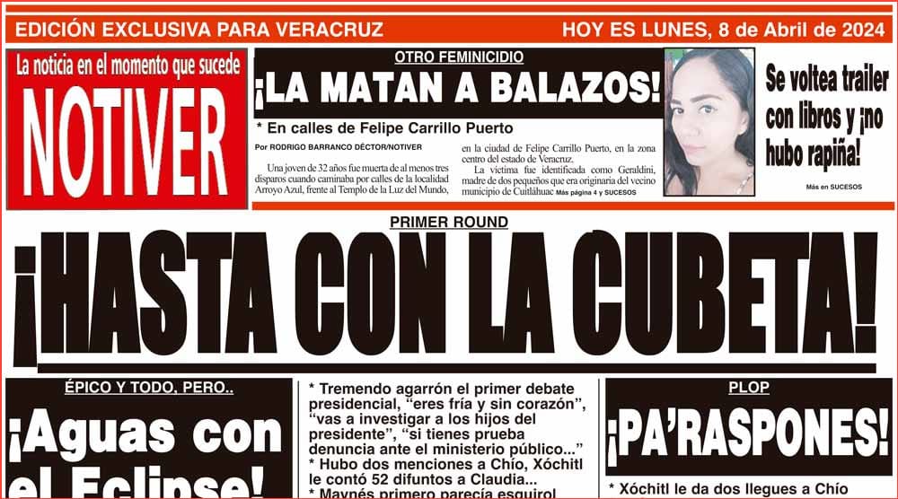 LA PORTADA - LUNES 8 DE ABRIL 2024