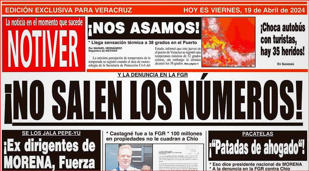 LA PORTADA - VIERNES 19 DE ABRIL 2024