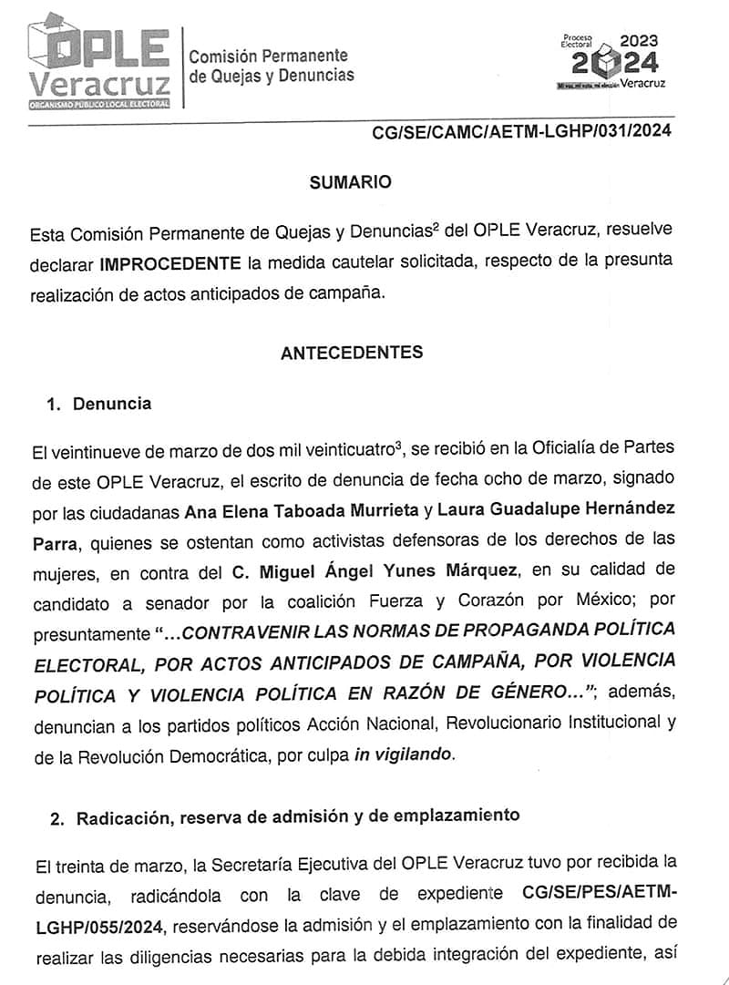 ¡SE LA REVIRA EL OPLE! - *Desecha Queja Por Supuesta Violencia Política en Razón de Género Contra Chío