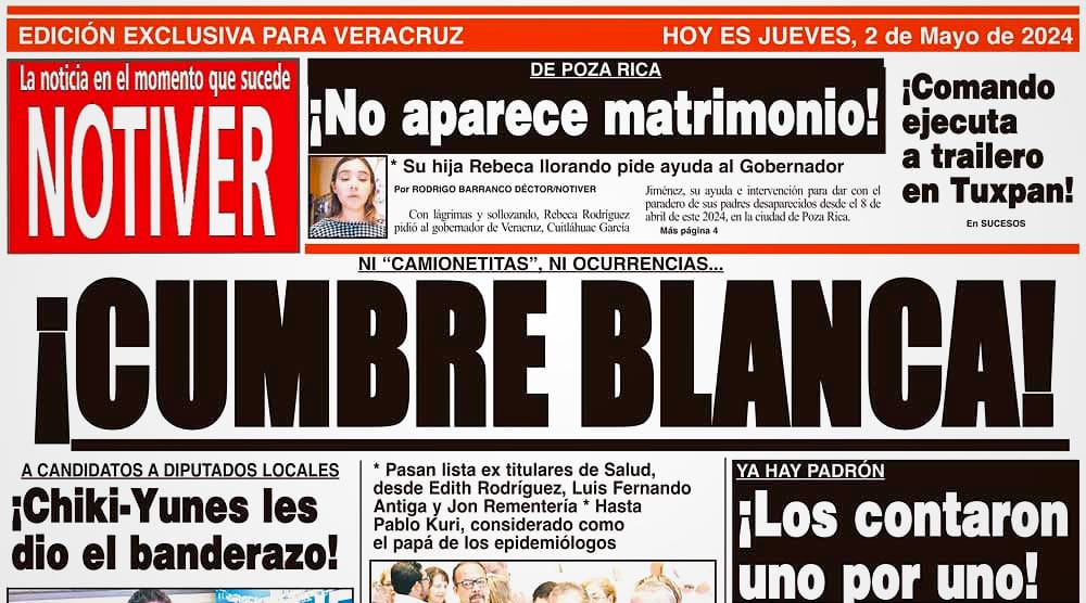 LA PORTADA - JUEVES 2 DE MAYO 2024