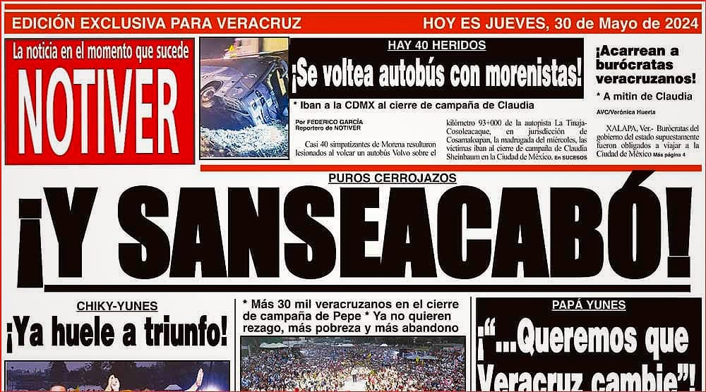 LA PORTADA - JUEVES 30 DE MAYO 2024