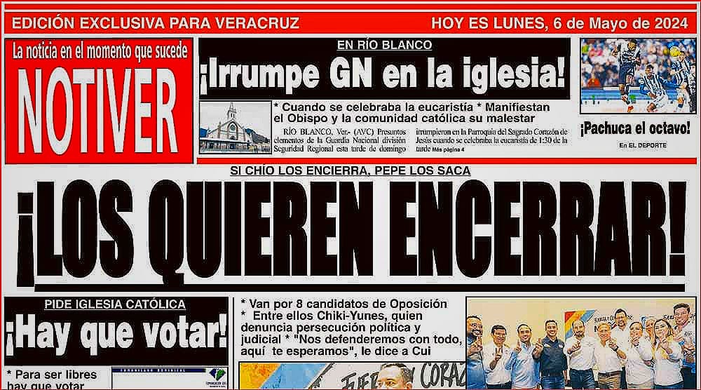 LA PORTADA - LUNES 6 DE MAYO 2024
