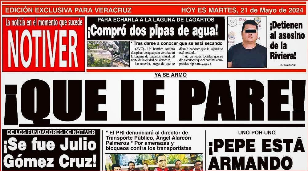 LA PORTADA - MARTES 21 DE MAYO 2024