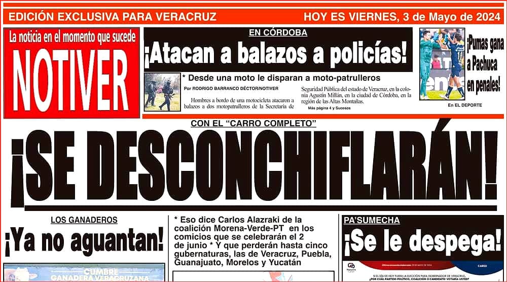 LA PORTADA - VIERNES 3 DE MAYO 2024