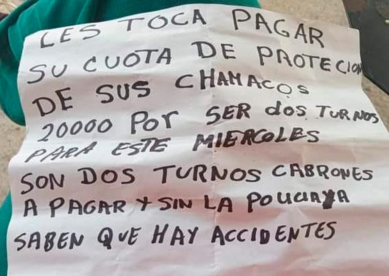 ¡EXTORSIONADORES PIDEN CUOTA DE 20 MIL A ESCUELA PRIMARIA DE COATZACOALCOS!