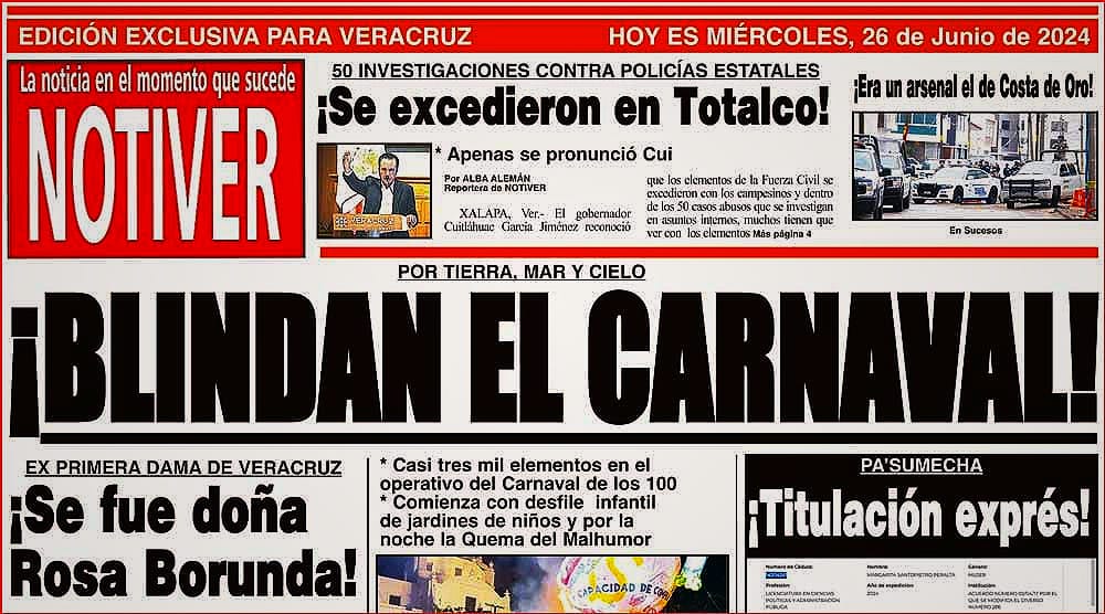 LA PORTADA - MIÉRCOLES 26 DE JUNIO 2024