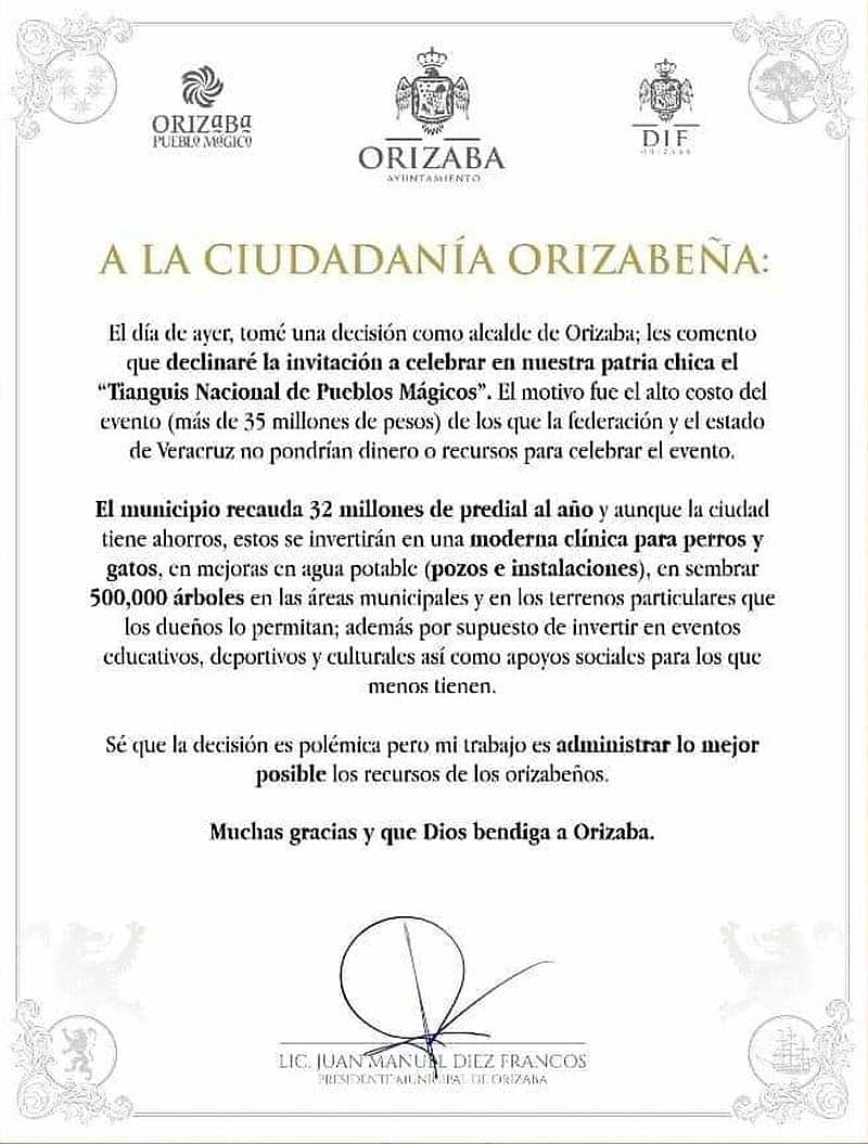 ¡ORIZABA LE HACE FUCHI AL TIANGUIS DE PUEBLOS MÁGICOS! - POR CAREROS
