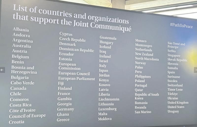 ¡MÉXICO, ENTRE LOS PAÍSES QUE SE ABSTIENEN DE FIRMAR LA DECLARACIÓN FINAL DE LA CUMBRE SOBRE UCRANIA!