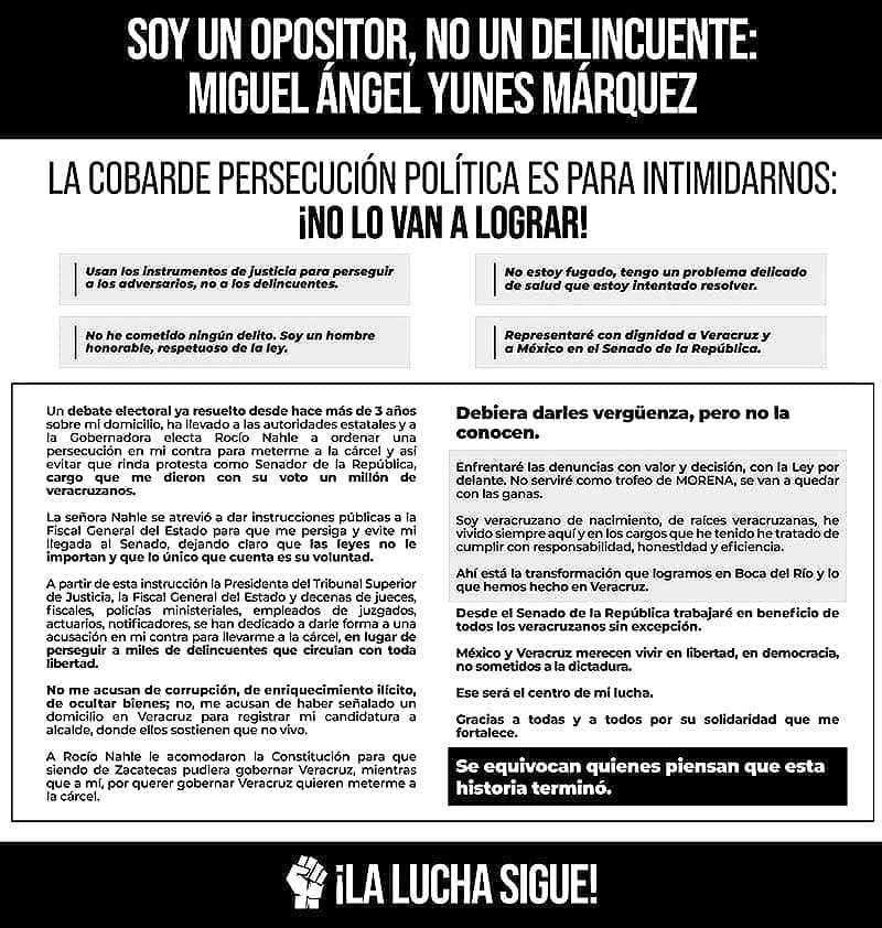 ¡HABLA CHIKY-YUNES! - *“Un debate electoral ya resuelto desde hace más de 3 años...”