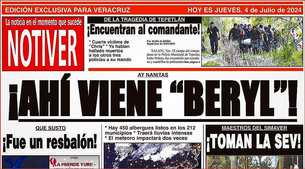 LA PORTADA - JUEVES 4 DE JULIO 2024