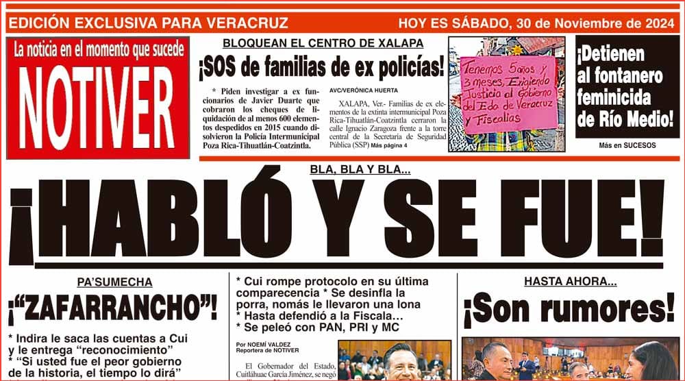 LA PORTADA - SÁBADO 30 DE NOVIEMBRE 2024