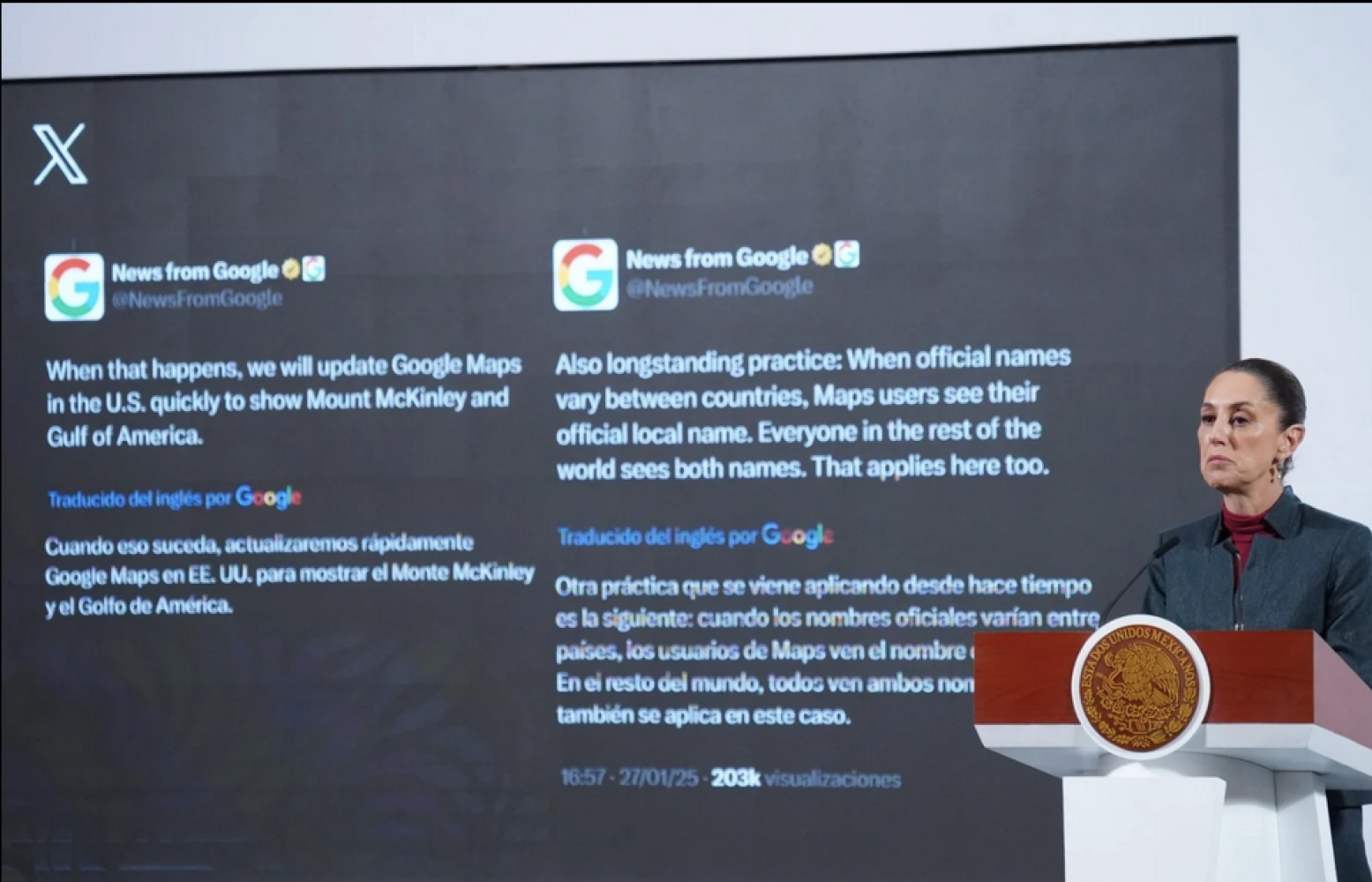 ¡EL GOBIERNO FEDERAL ENVIARÁ CARTA A GOOGLE TRAS AMENAZA DE TRUMP DE CAMBIAR EL NOMBRE AL GOLFO DE MÉXICO!