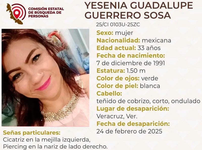 ¡DESAPARECIÓ YESENIA GUADALUPE!