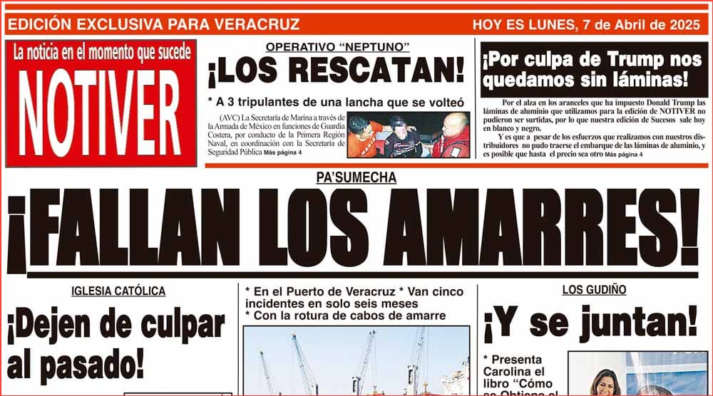 LA PORTADA - LUNES 7 DE ABRIL 2025