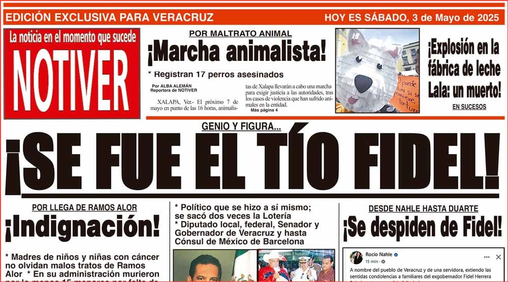 LA PORTADA - SÁBADO 3 DE MAYO 2025