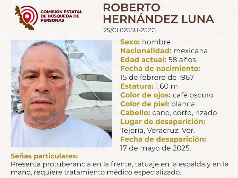 ¡DESAPARECIÓ ROBERTO HERNÁNDEZ EN TEJERÍA!