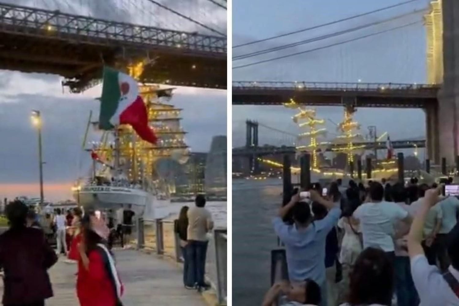 SE LE TRAVIESA EL BROOKLYN! Y moles con el buque escuela "Cuauhtémoc