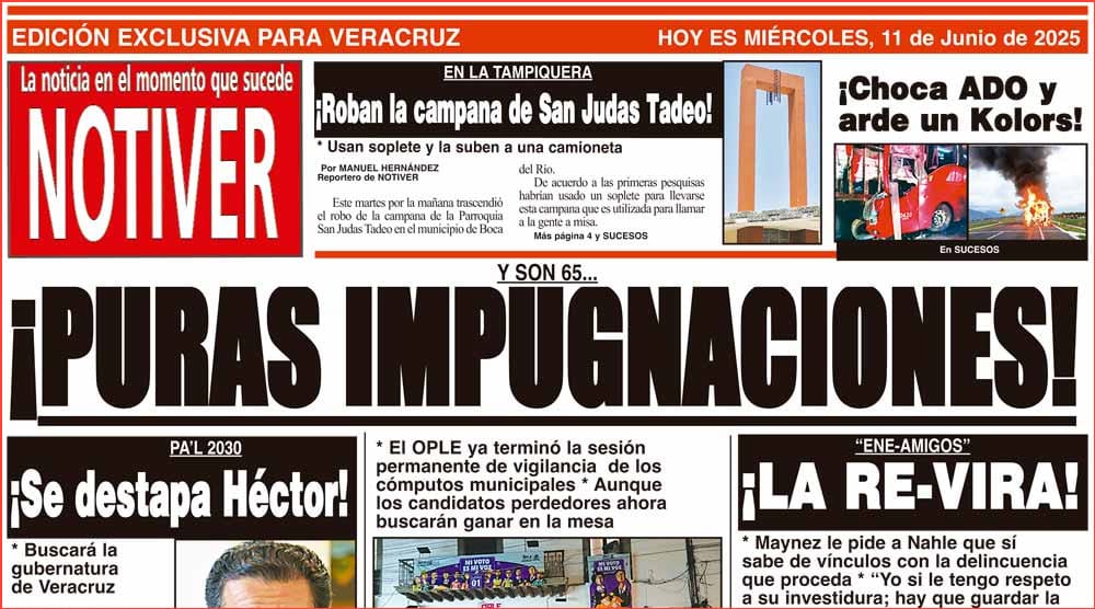 LA PORTADA - MIÉRCOLES 11 DE JUNIO 2025