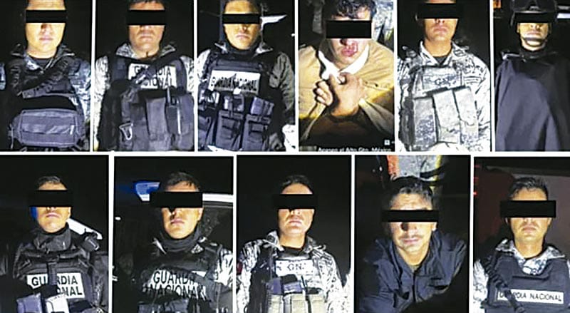 ¡POR HUACHICOLEROS VINCULAN A LOS 11 GUARDIAS NACIONALES!