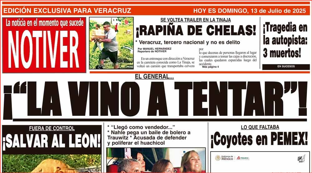 LA PORTADA - DOMINGO 13 DE JULIO 2025