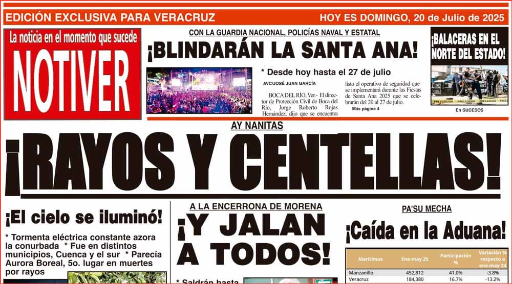 LA PORTADA - DOMINGO 20 DE JULIO 2025