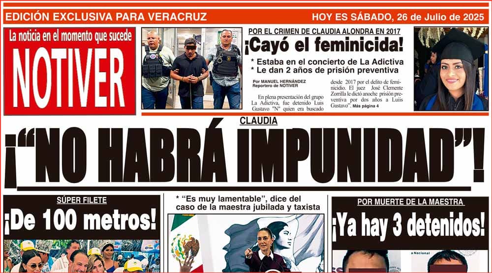 LA PORTADA - SÁBADO 26 DE JULIO 2025