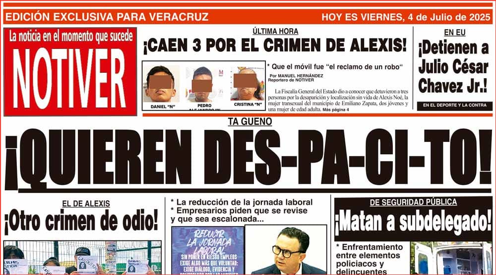 LA PORTADA - VIERNES 4 DE JULIO 2025