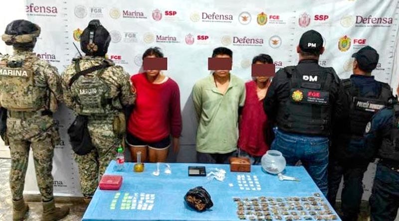 ¡CUATRO NARKIKIRIS DETENIDOS EN CATEO EN SAN ANDRÉS TUXTLA! - OPERATIVO DE MILITARES DE LA DEFENSA Y MARINA