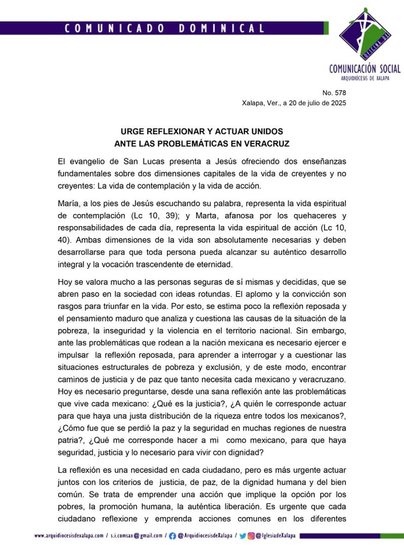 ¡YA TRABAJEN! - PIDE LA IGLESIA