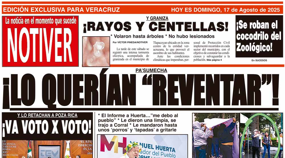 LA PORTADA - DOMINGO 17 DE AGOSTO 2025