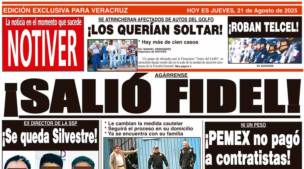 LA PORTADA - JUEVES 21 DE AGOSTO 2025