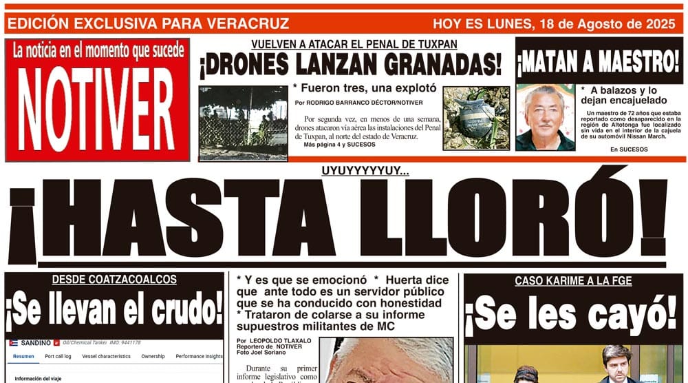 LA PORTADA - LUNES 18 DE AGOSTO 2025