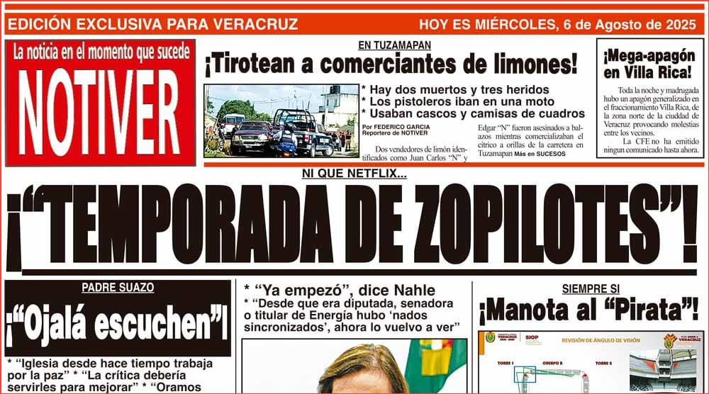 LA PORTADA - MIÉRCOLES 6 DE AGOSTO 2025