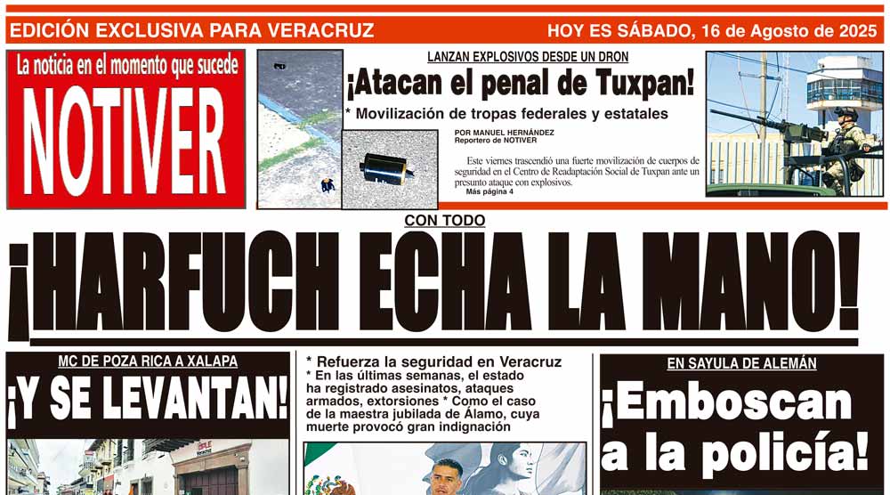 LA PORTADA - SÁBADO 16 DE AGOSTO 2025