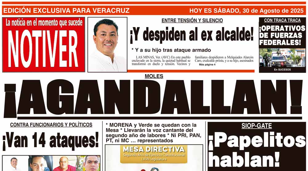 LA PORTADA - SÁBADO 30 DE AGOSTO 2025